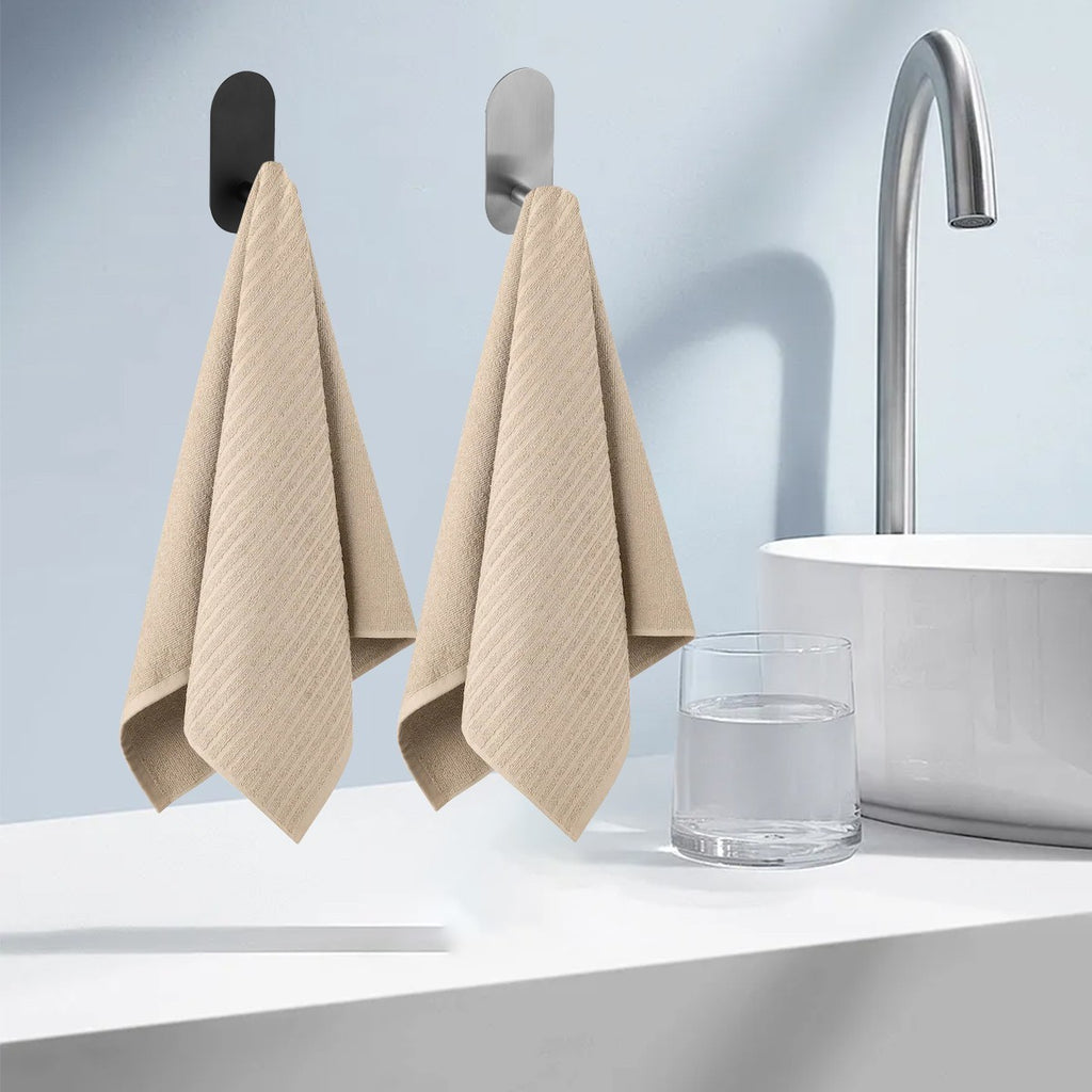 4Pcs Bathroom Accessories Kit Towel Rack Rail Bar Hook Toilet Paper Holder Set
