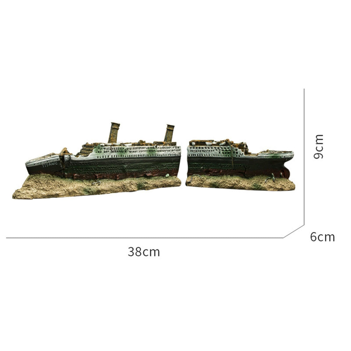 Aquarium Titanic Shipwreck Decorations Resin Material Ship Decorations，Fish Tank