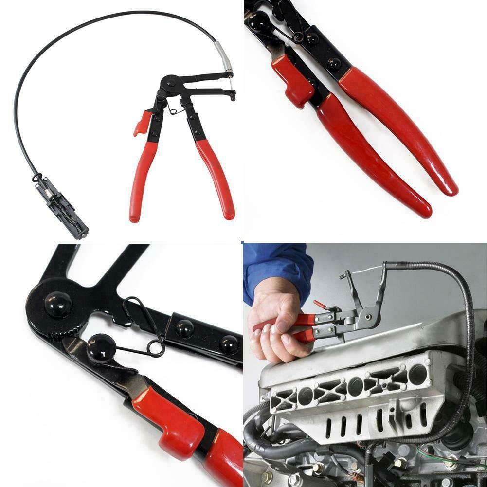 Hose Clip Pliers – Long Reach | 18–55mm | Ratchet Lock | Flexible Cable | Grip