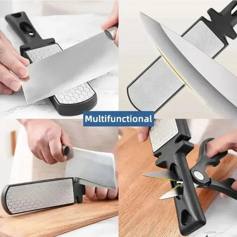 5-in-1 Knife Sharpener Diamond 400/1000 Grit Kitchen Scissors Sharpening Tool