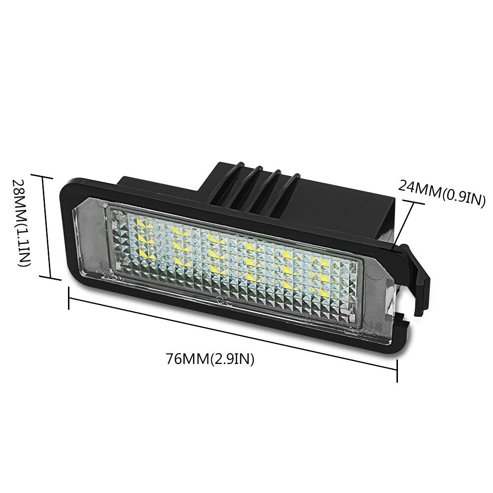 2PCS LED Number License Plate Light Lamps For VW GOLF MK4 MK5 MK6 MK7