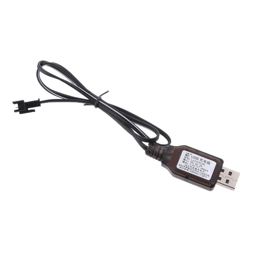 7.2V USB to SM 2Pin NI-MH NI-Cd Battery Fast Charger Cable for RC Drone Toys