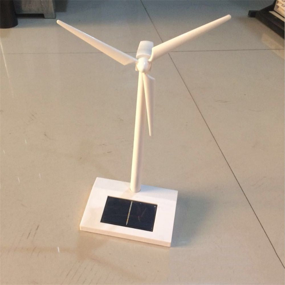 Model Solar Powered Windmill Wind Turbine Desktop Farm Decor Science Toy UK