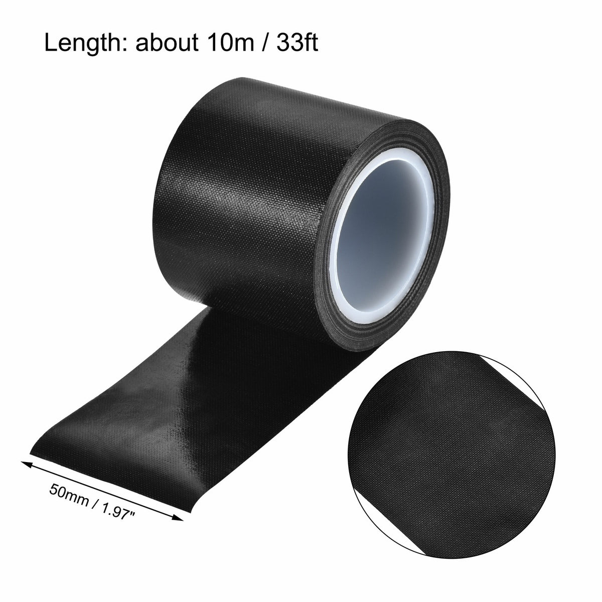 Black Heat Resistant Tape High Temperature Adhesive Tape 50mm Width 10m Length