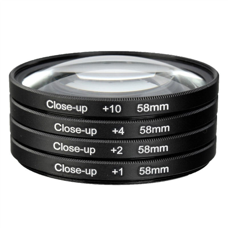 49/52/55/58/62/67/72/77mm +1+2+4+10 Close Up Macro Lens Optical Glass Filter Kit