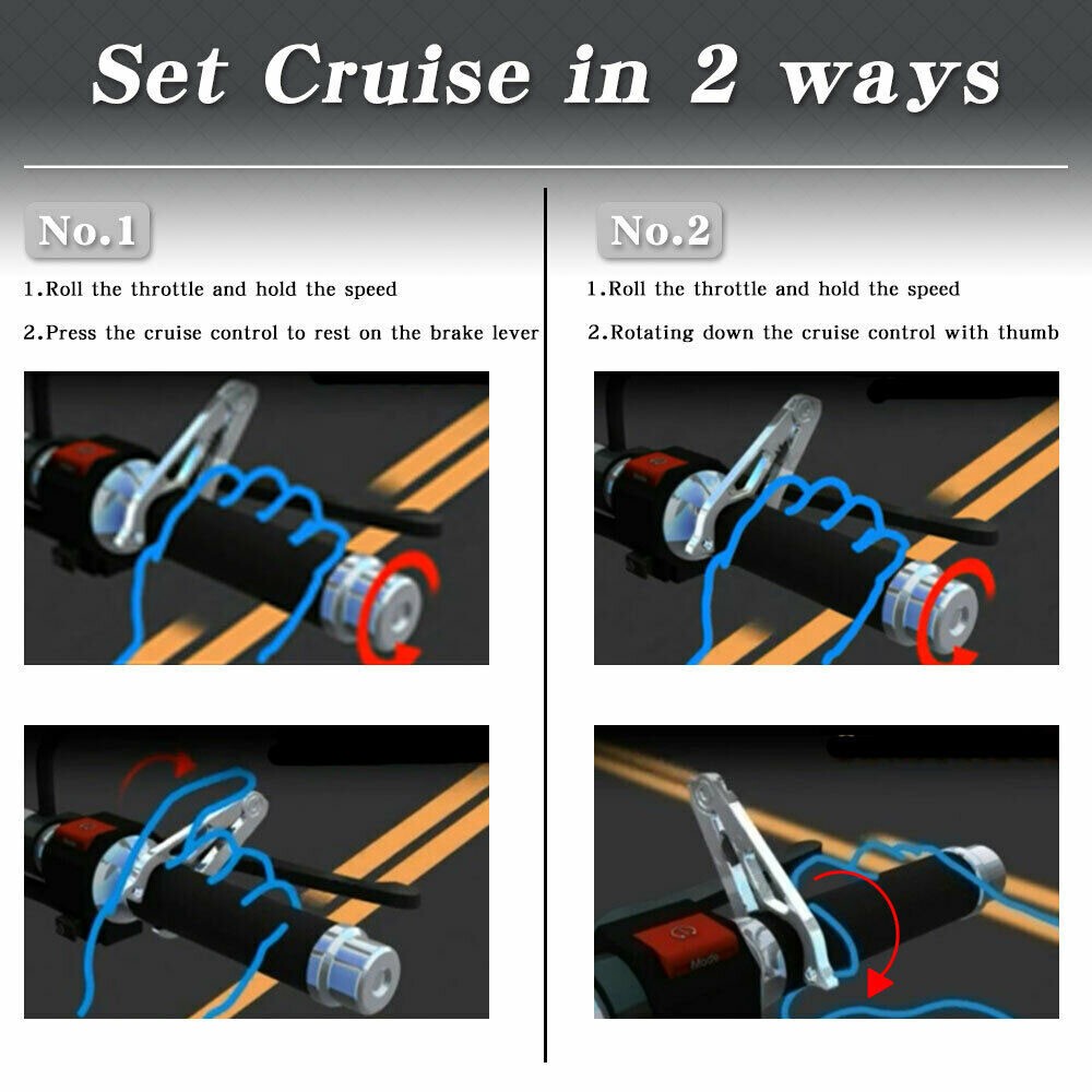 Universal Throttle Lock Cruise Control Aluminum Fit For Motorcycle Cruiser Bike