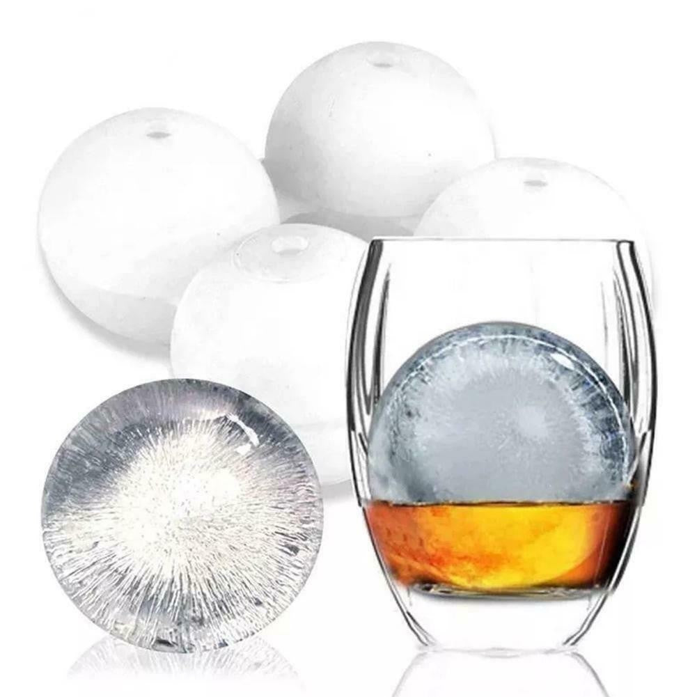 2PCS Ice Cube Bar Silicone 4 Ball Maker DIY Mold Sphere Large Tray Whiskey Mould