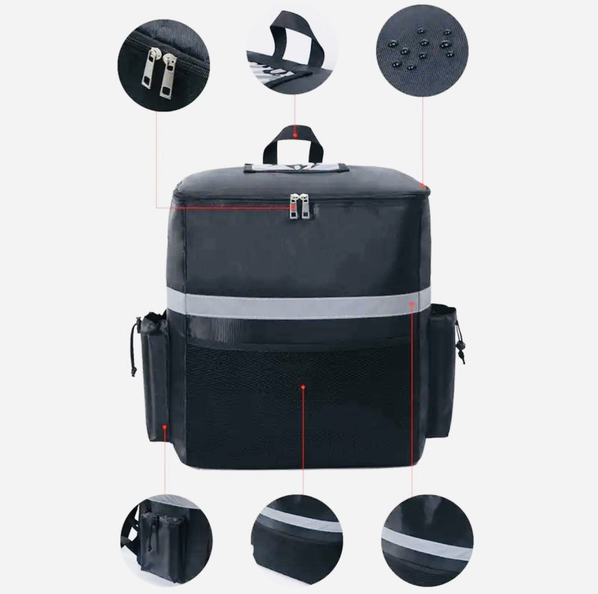 35L Extra Large Thermal Food Bag  Fresh Keeping Food Delivery Backpack Insulated