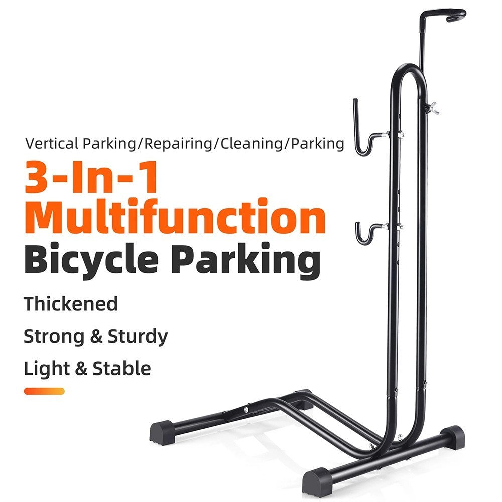 Upright Bike Stand Premium Vertical Adjustable Bicycle Floor Parking Rack Stand