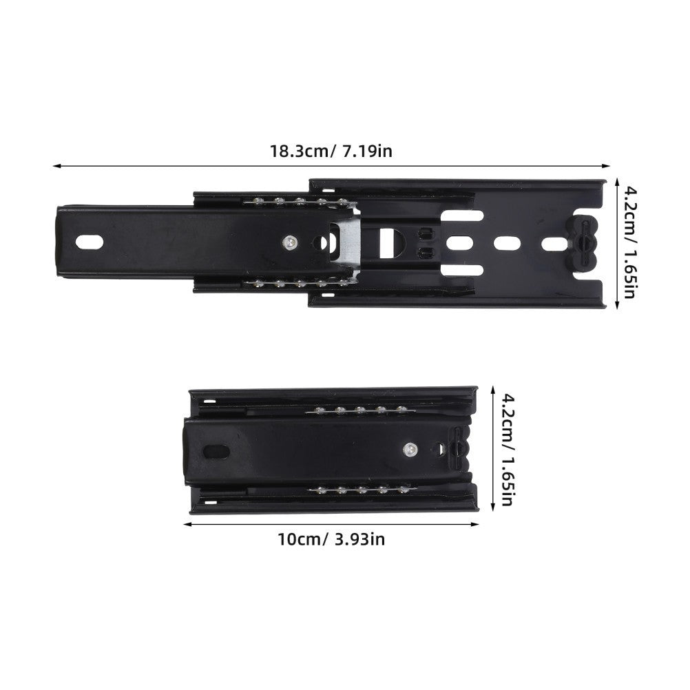 2 Pcs Heavy Duty Drawer Slides Pull Out Cabinet Runners Rails Track