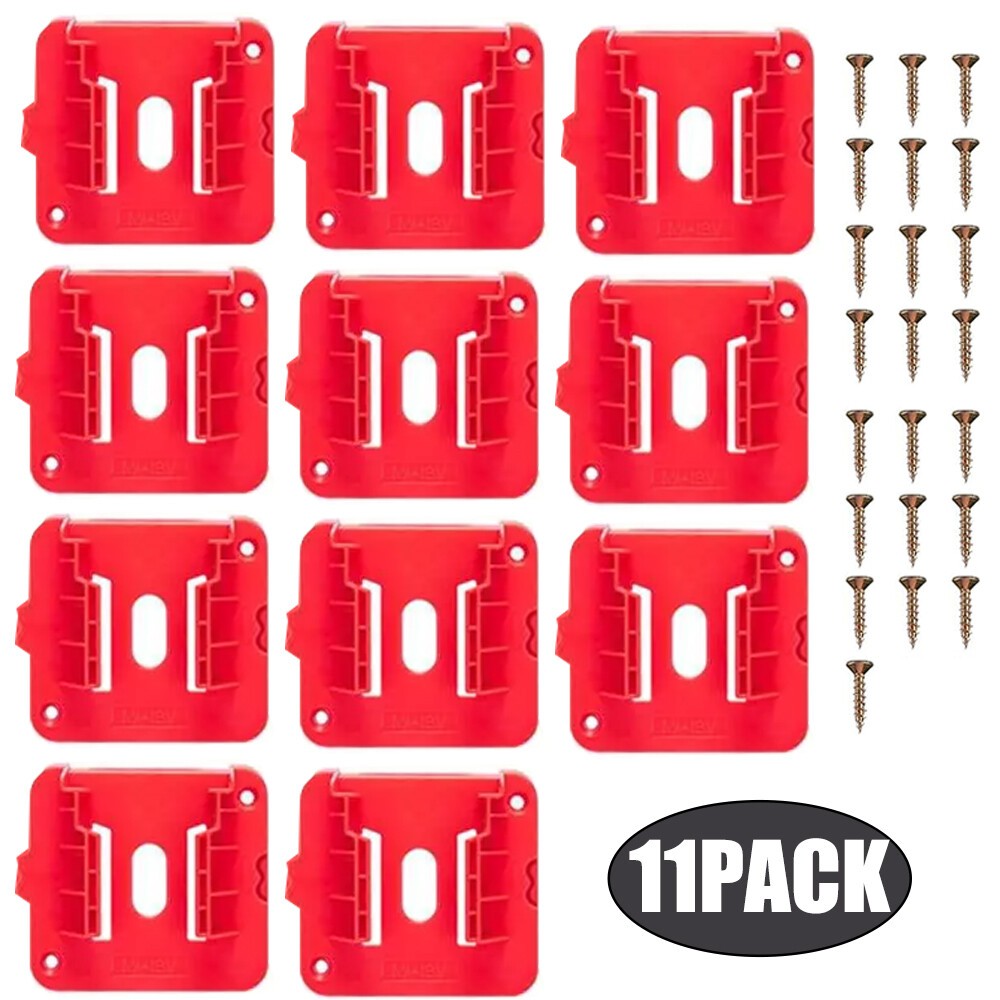 11x Battery Holder for Milwaukee M18 18V Batteries Wall Mount Battery Storage