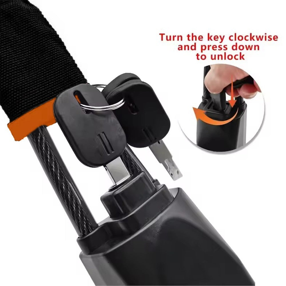 Seat Belt Lock Steering Wheel Lock Car Security Anti Theft Device Steel & 3Keys
