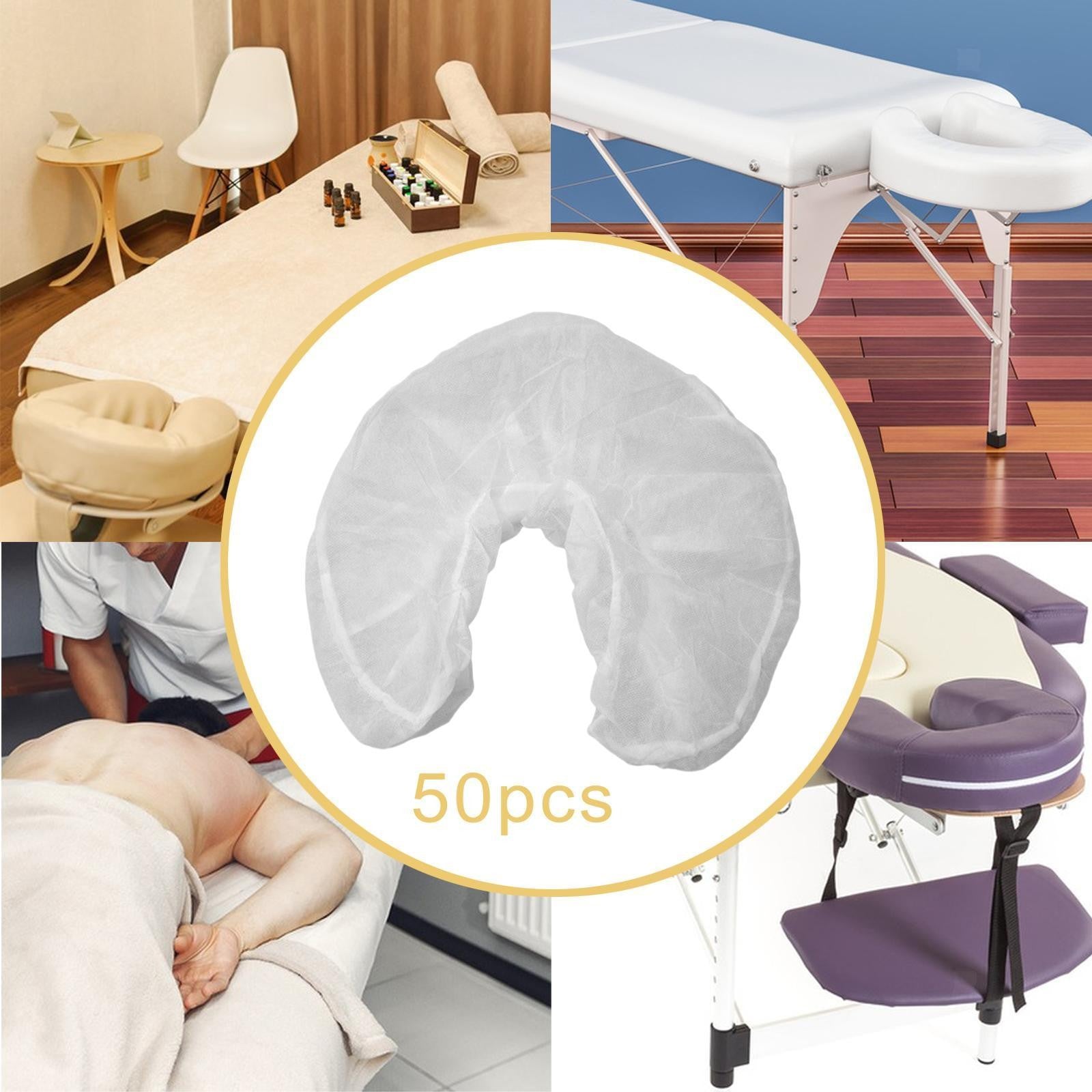 50Disposable Fitted Massage Headrest Cover Face Pillow Cushion adjustabl Elastic