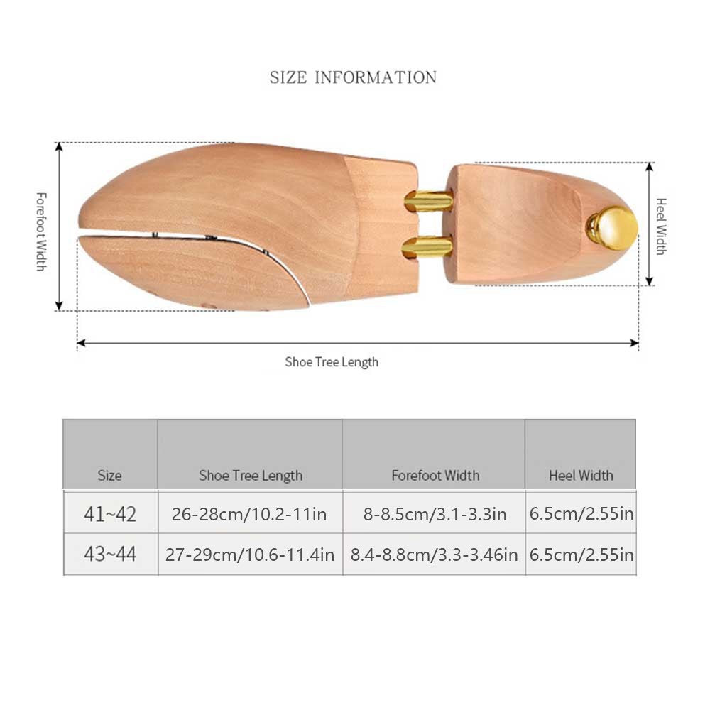 Wood Men's Shoe Stretcher Shoe Trees Shape Real Cedar Wood Pair of UK 8-10