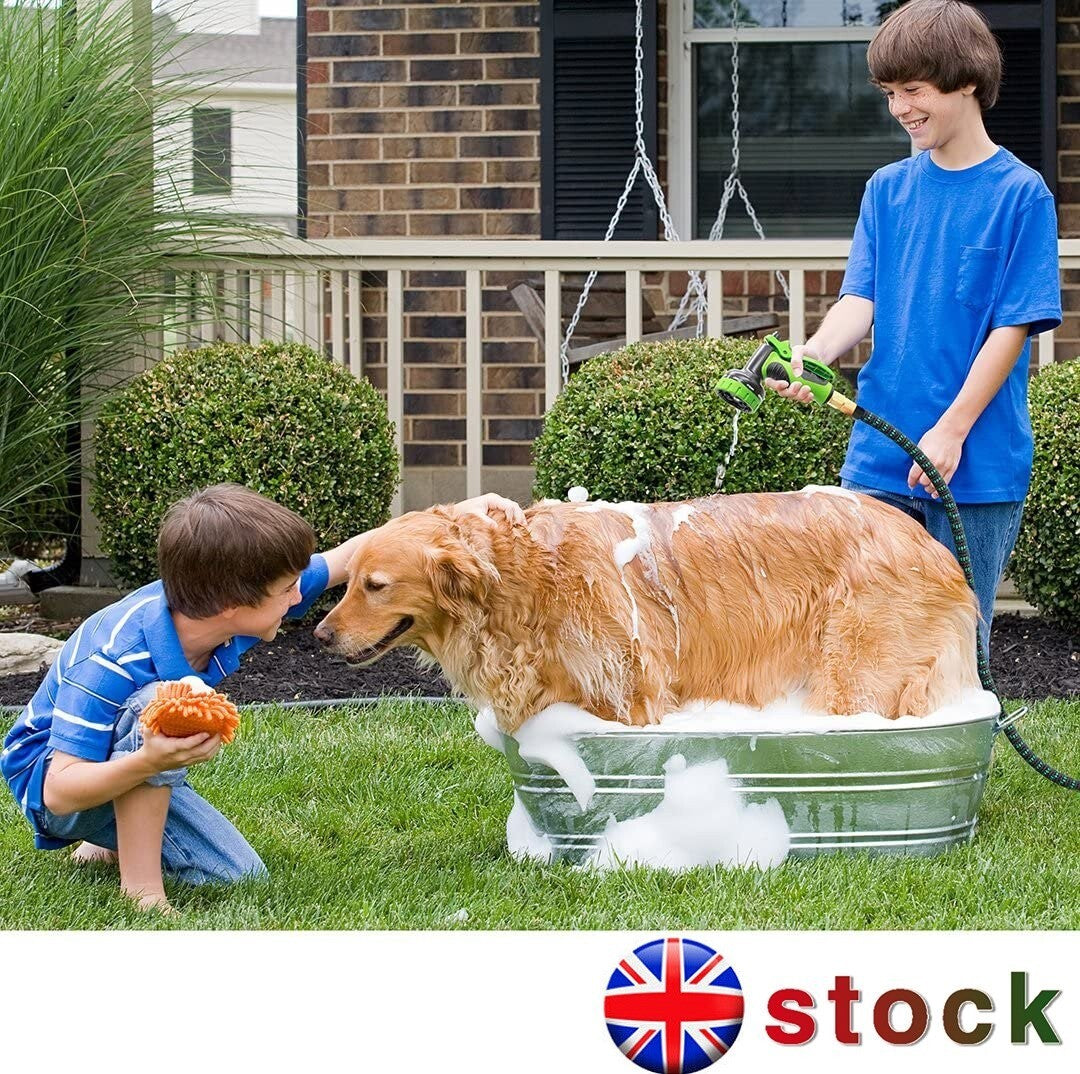 100FT 30M Expandable Garden Hose Pipe 10 Spray Nozzle Flexible Water Hose UK