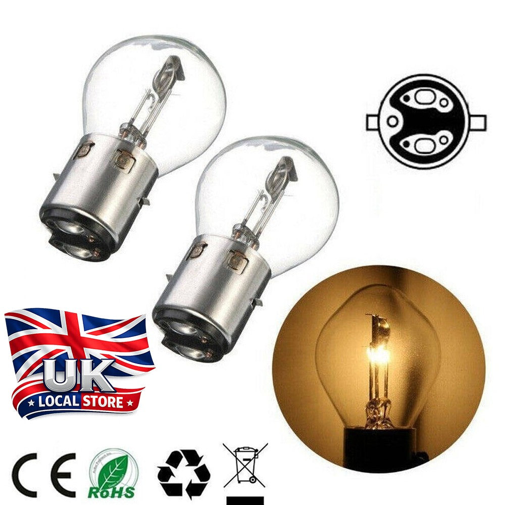 2 x S2 BA20d 6V Bulb Light Headlight 35 / 35W for Motorbike Motorcycle Scooter