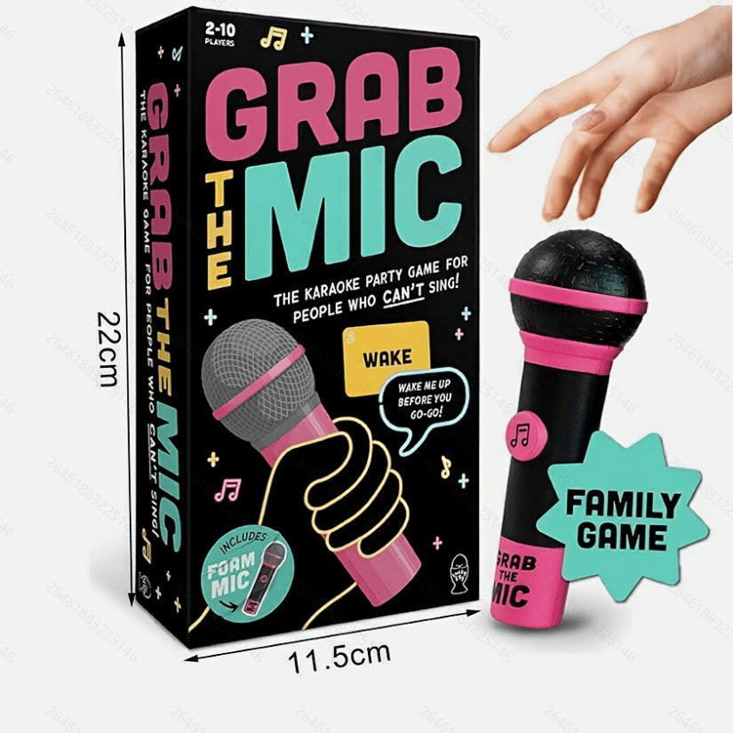 ‘Snatch The Mic’ Karaoke Party Card Game, 2-10 Players Brand New Sealed