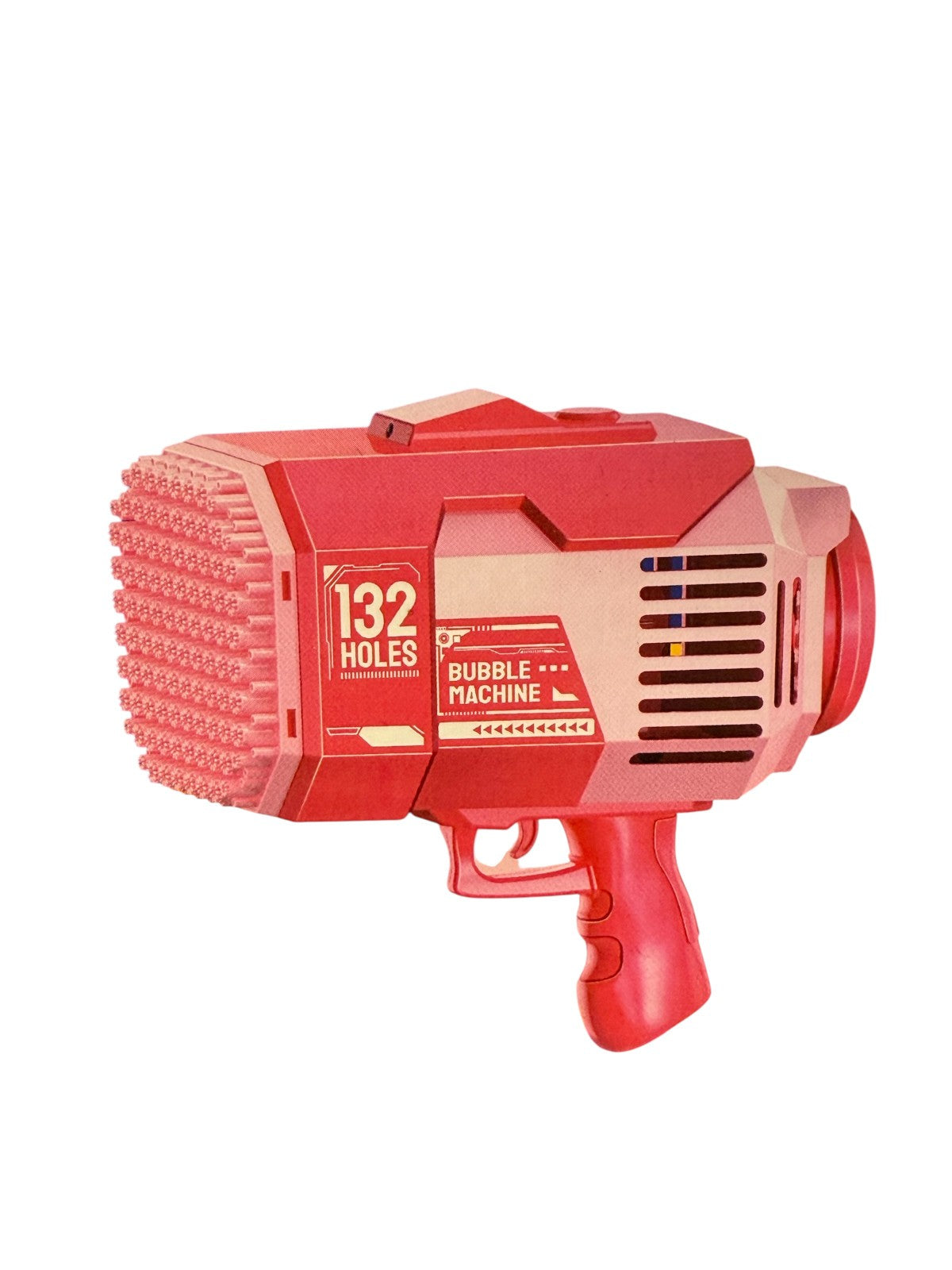Bubble Machine Gun for Kids - 132 Holes Bubble Gun with Liquid, Outdoor & Indoor