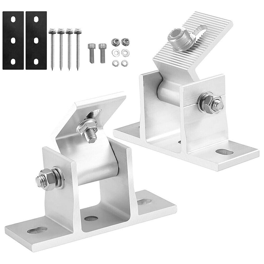 2x Solar Panel Mounting Brackets Adjustable Solar Panel Bracket Tilt Mount Angle