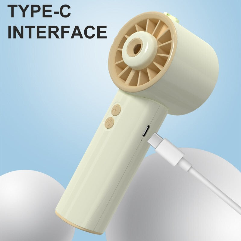 Portable Handheld Mist Fan USB Rechargeable Mini Spray Cooling Fan 3 Speed