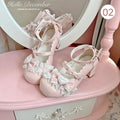 35-40 Sweet Lolita Mary Jane Shoes Cute Round Toe Heel Comfort Casual Non-Slip