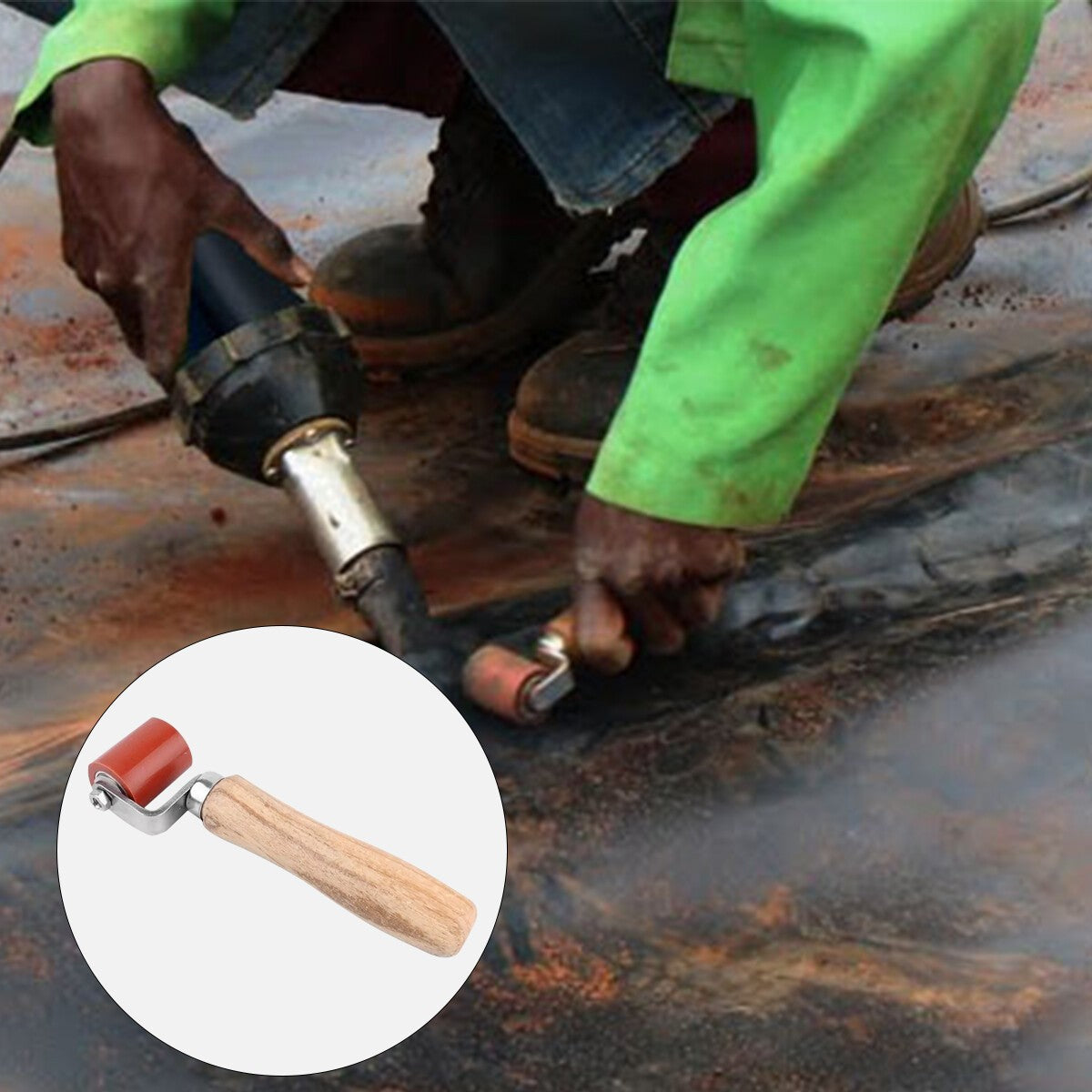 Silicon Seam Roller Hand Pressure Roller Welding Tool Flat Ply Roofing 40mm