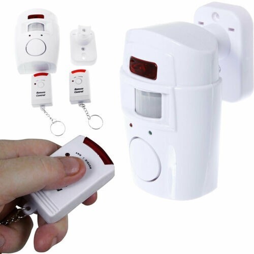Wireless PIR Motion Sensor Alarm with 2 Remote Control Shed Home Garage Security