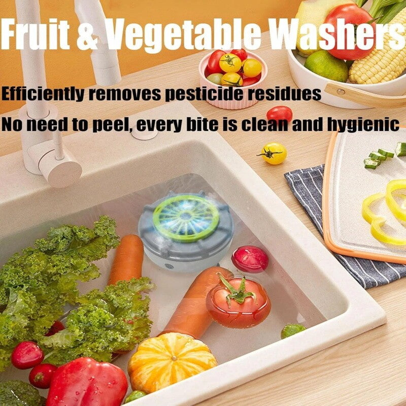 Portable Seattleget Ultrasonic Cleaner Remove Pesticides Fruit Vegetable Washer