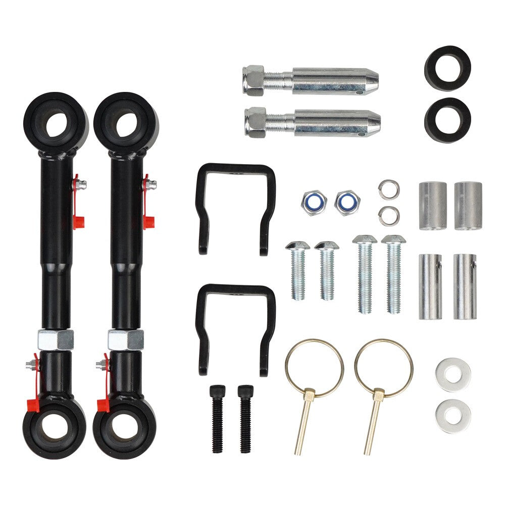 Adjustable Front Sway Bar Quicker Link Disconnects +Bolts for Wrangler 1998-2006