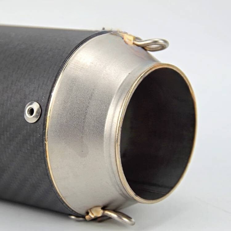 Universal Motorcycle Carbon Fiber Exhaust Muffler Tail Pipe 51mm With DB Killer