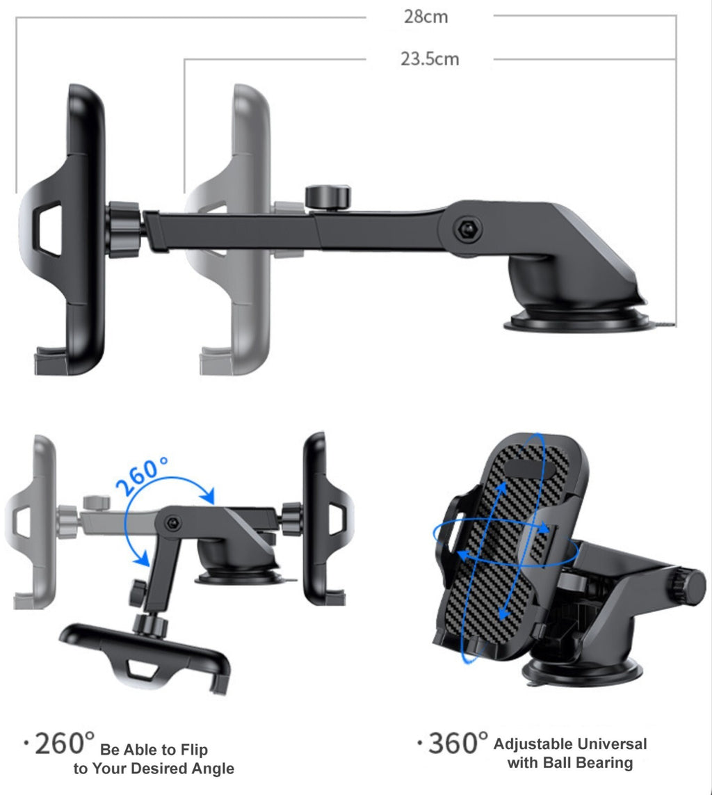 Car Phone Holder Universal Mount Mobile iPhone Windscreen Dashboard or Air Vent