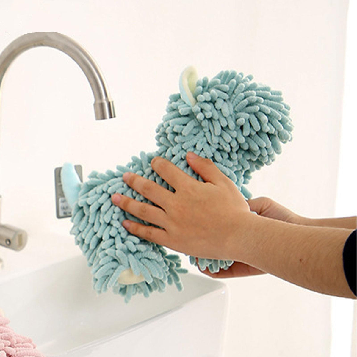 Chenille Hand Towel, Fluffy Ball, Household Accessory, Puppy Shaped, Soft,
