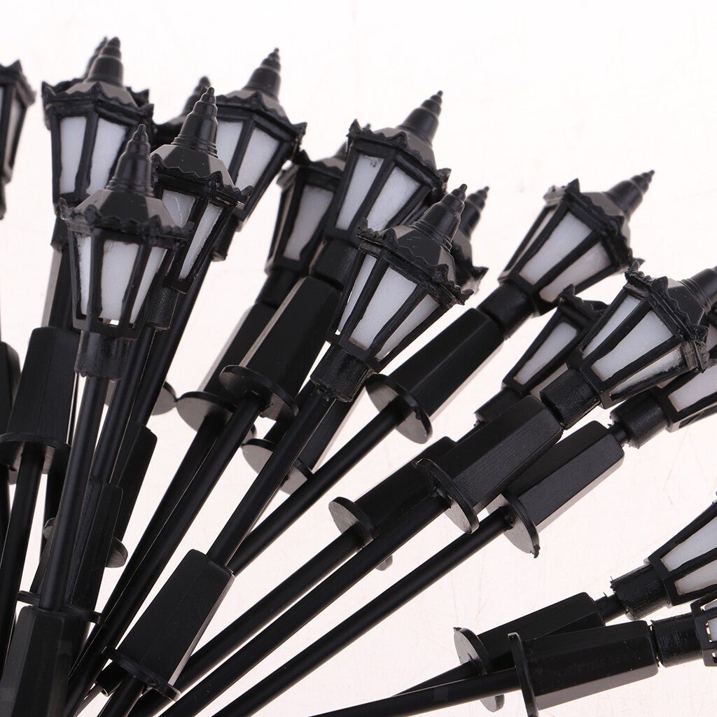 20pcs N Gauge LED Street Lights Model Railway Lamppost Dollhouse Lamp