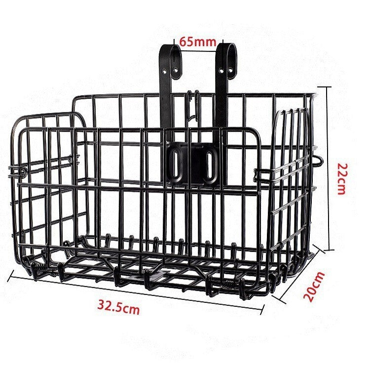 Metal Foldable Bike Front Rear Basket Bicycle Handlebar Shopping Carrier Storage