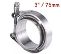 3" 76mm V Band Vband Clamp Stainless Steel Flange Turbo Exhaust Downpipe Kit