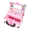 Girls Kids Pretty Princess Makeup Kit Pretend Make Up Remover Real Washable Set