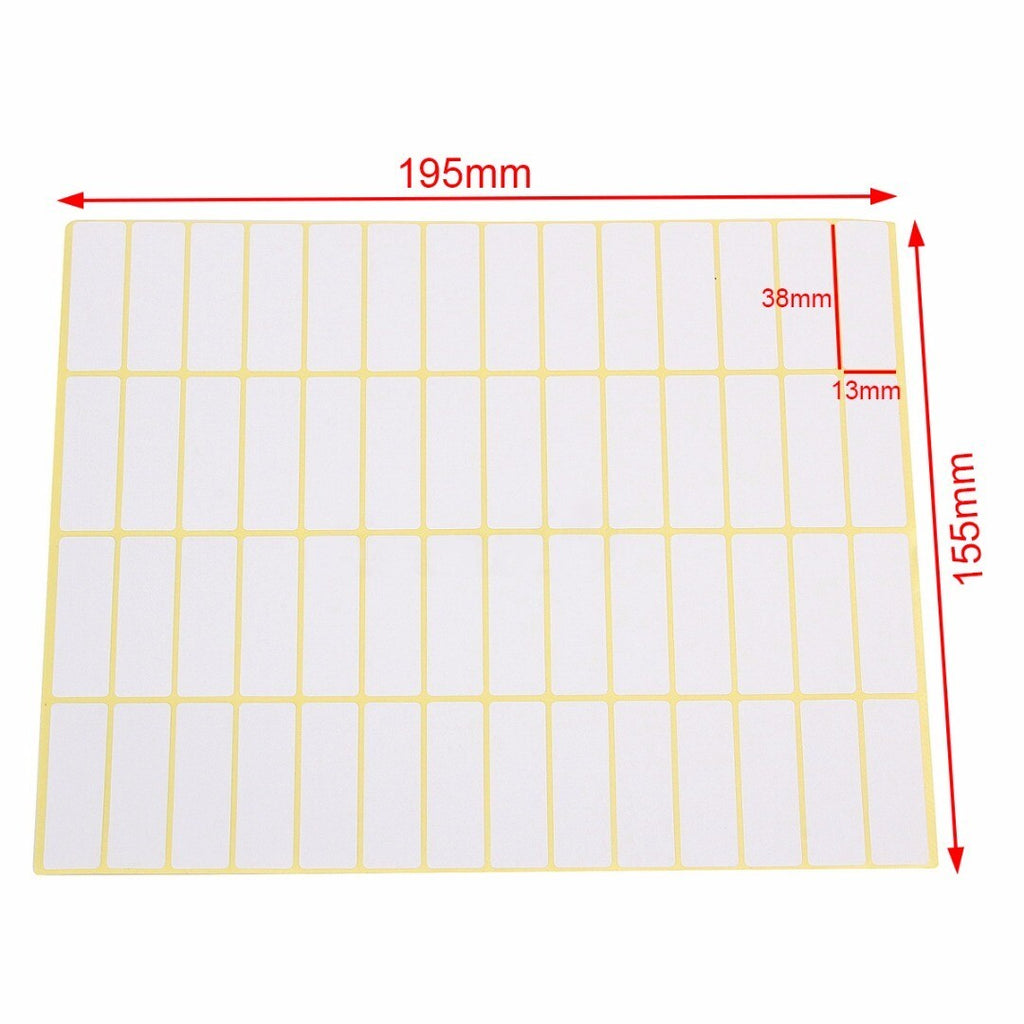 840 White Sticky Labels 13x38 mm Price Stickers Name Tags Blank Self Adhesive