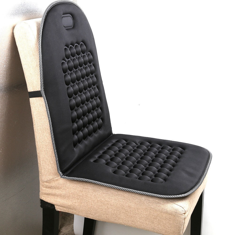 2Pcs Black Car Front Seat Cushion Soft Protector Pad Comfort Chair Cover Mat