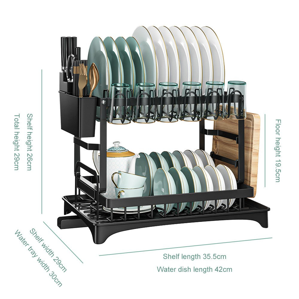 Dish Drainer Rack Space-Saving Racks for Kitchen CounterMetal countertop Drying