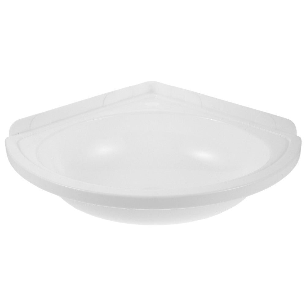 White Plastic Triangular Wall Mounted Corner Sink For Bathroom Spaces
