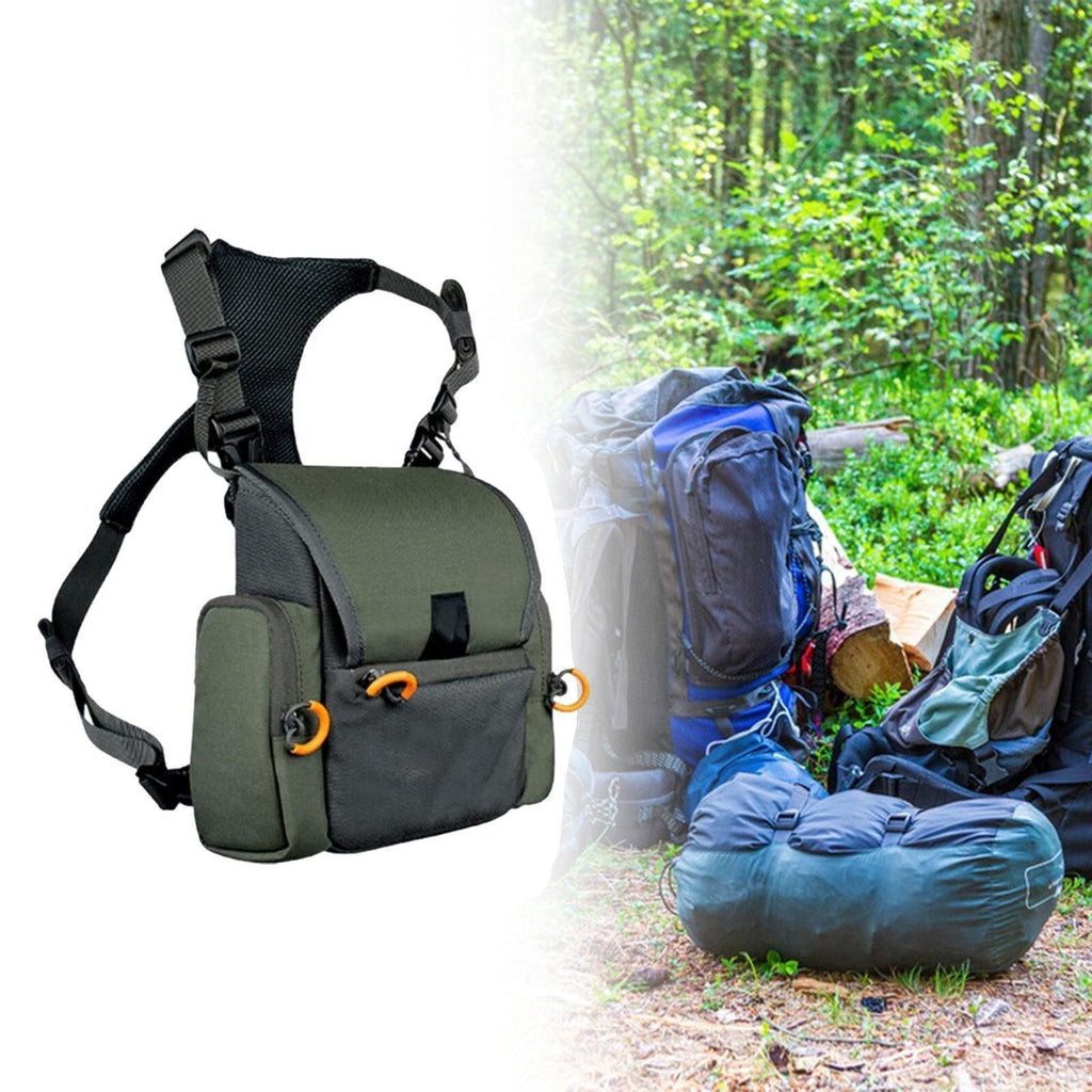 UK New Binocular Harness Chest Pack Multi Pocket Multifunction Portable Bino Bag