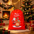 Personalised Red Christmas Santa Sack Stocking Xmas Bag Large or XL Any Name