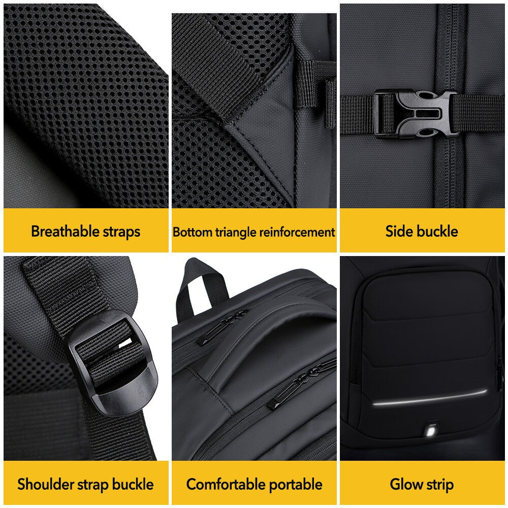 18 Inch 50L Large Rucksack, Expandable Laptop Backpack USB Port  Travel School
