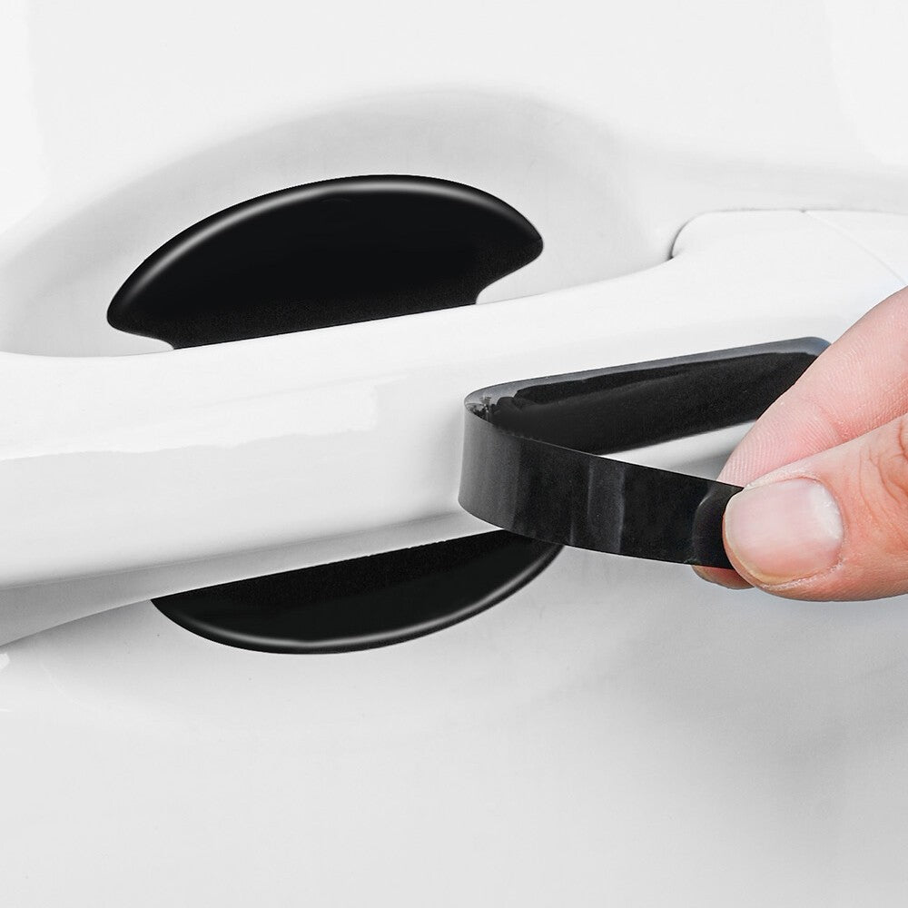 8Pcs Universal Black Car Door Handle Anti-Scratch Protector Sticker Cover Guard