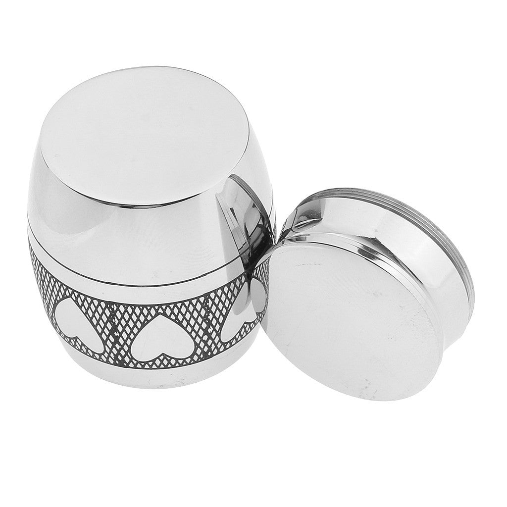 Silver Cremation Urn for Human Ashes Adult Funeral Urn Handcrafted Container