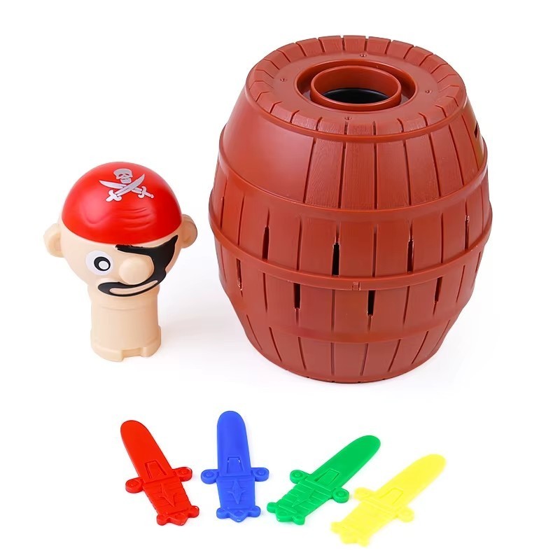 Kid/child Pirate Barrel Game - Pop-Up Jumping Toy | Fun Family Sword Stab Game