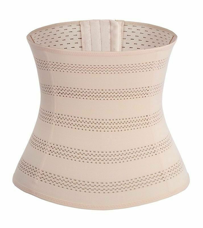 WAIST TRAINER CORSET Breathable Tummy Girdle Belt Sport Body Shaper Control UK