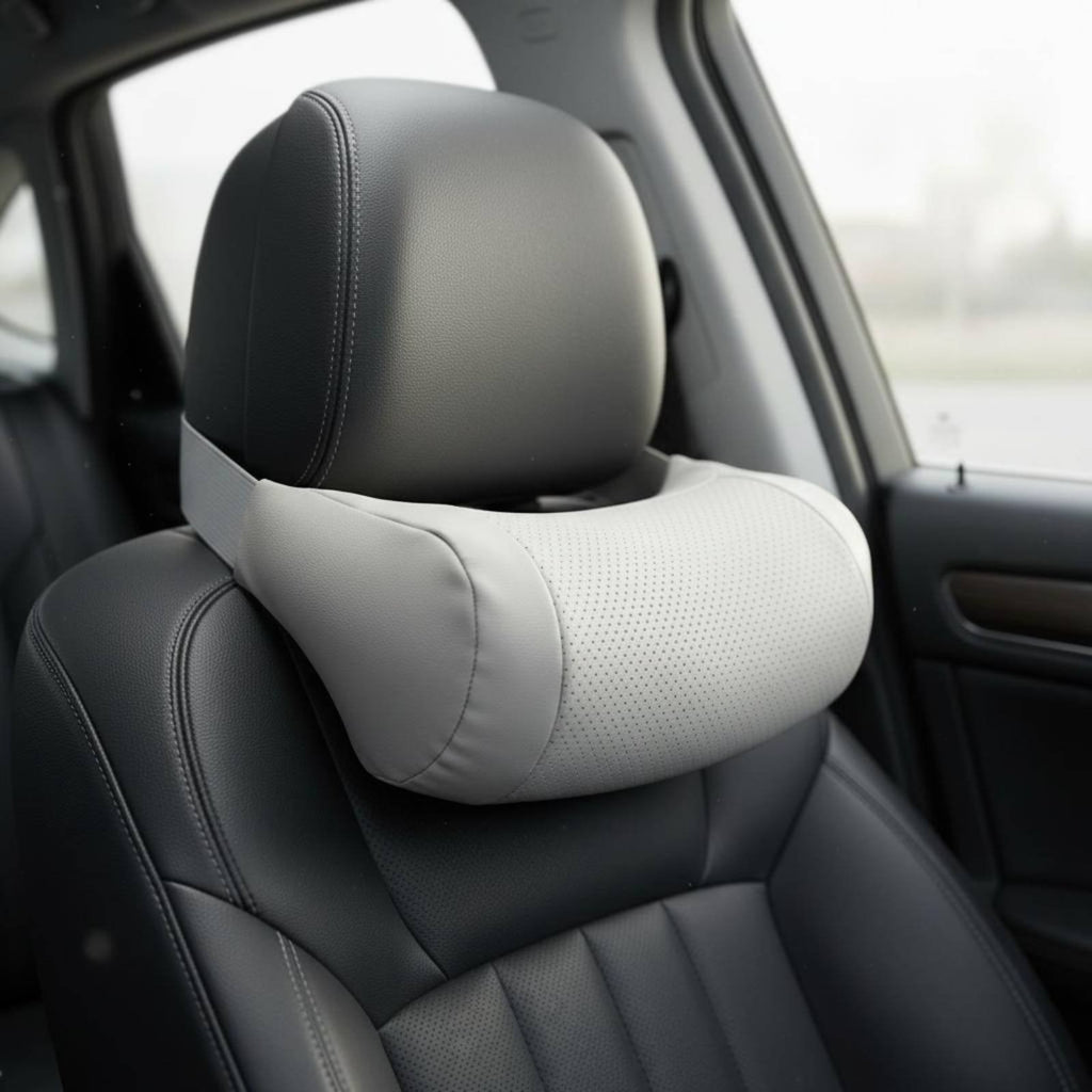 Premium Leather Leather Headrest Pillow Breathable Car Headrest Pillow