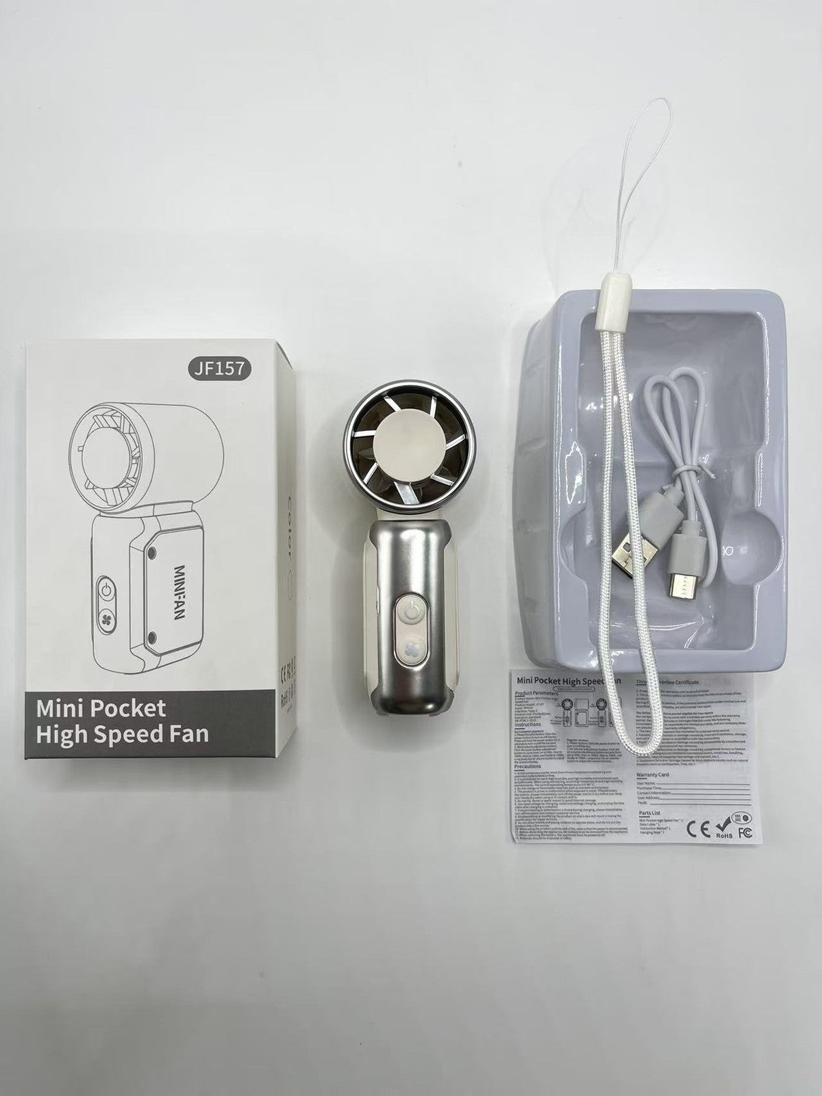 Handheld Fan with Ice Cooler, Folding Desk Fan Mini Personal Cooling Fan Gifts