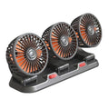 Summer Car Cooler Fan Interior 3-Head - Choose 5V-12V-24V Cigarette Lighter Plug